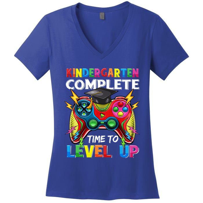 Kindergarten Level Unlocked Game To School Gift Women's V-Neck T-Shirt