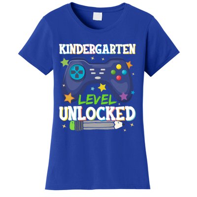 Kindergarten Level Unlocked Gamer Kinder Teacher Team Gift Women's T-Shirt