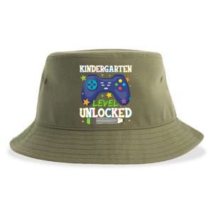 Kindergarten Level Unlocked Gamer Kinder Teacher Team Gift Sustainable Bucket Hat