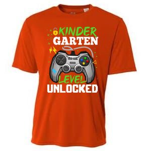 Kindergarten Level Unlocked Video Game Team Kindergarten Gift Cooling Performance Crew T-Shirt