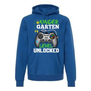 Kindergarten Level Unlocked Video Game Team Kindergarten Gift Premium Hoodie