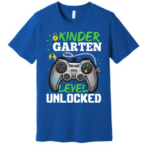 Kindergarten Level Unlocked Video Game Team Kindergarten Gift Premium T-Shirt