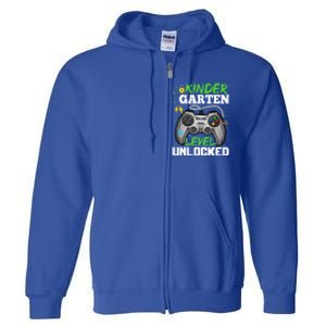 Kindergarten Level Unlocked Video Game Team Kindergarten Gift Full Zip Hoodie