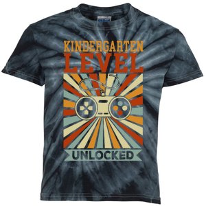 Kindergarten Level Unlocked Back To School Kindergarten Kids Tie-Dye T-Shirt