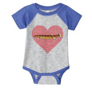 Kuhli Loach Valentines Day Fish Love Fingerprint Cool Gift Infant Baby Jersey Bodysuit