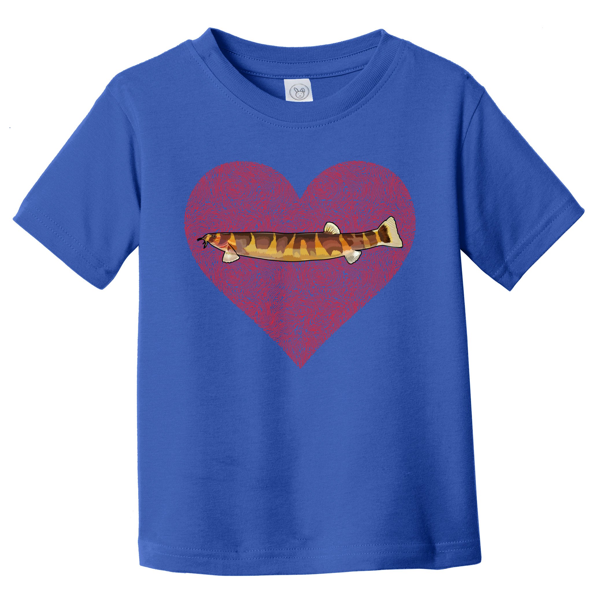 Kuhli Loach Valentines Day Fish Love Fingerprint Cool Gift Toddler T-Shirt