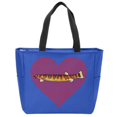 Kuhli Loach Valentines Day Fish Love Fingerprint Cool Gift Zip Tote Bag