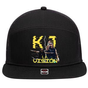 Kj La Vision 7 Panel Mesh Trucker Snapback Hat