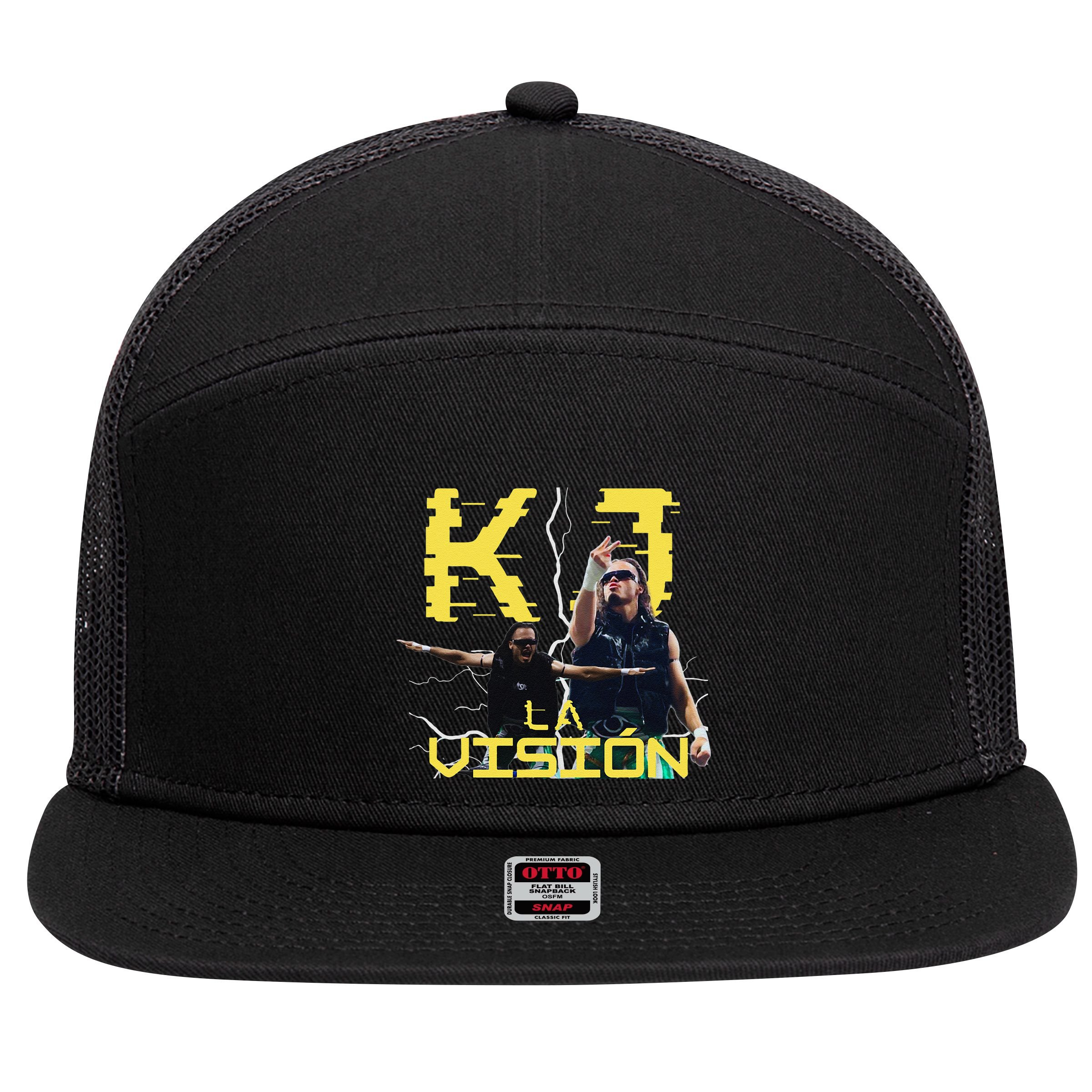 Kj La Vision 7 Panel Mesh Trucker Snapback Hat