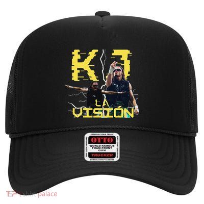 Kj La Vision High Crown Mesh Back Trucker Hat