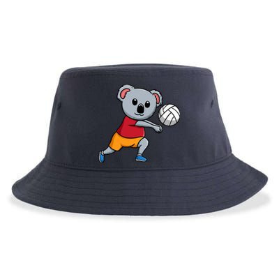 Koala Lover Volleyball Coach Spike Serve Team Sport Premium Sustainable Bucket Hat