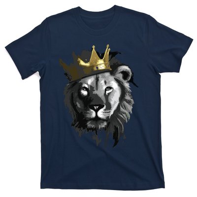 King Lion With Crown Street Art T-Shirt