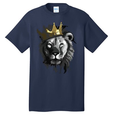 King Lion With Crown Street Art Tall T-Shirt