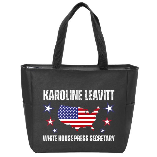 Karoline Leavitt White House Press Secretary Zip Tote Bag