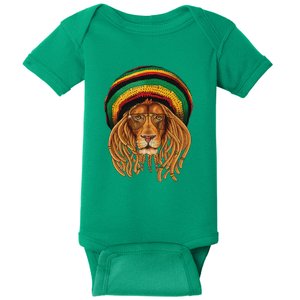 Kwanzaa Lion With Eyeglasses African American Celebration Baby Bodysuit