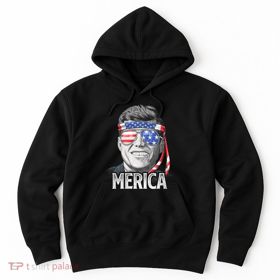 Kennedy Merica 4th Of July President Jfk American Flag Hoodie