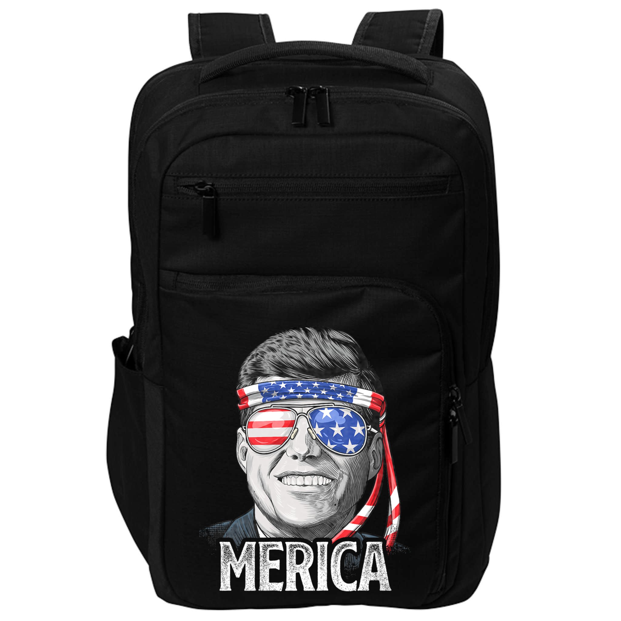Kennedy Merica 4th Of July President Jfk American Flag Impact Tech Backpack