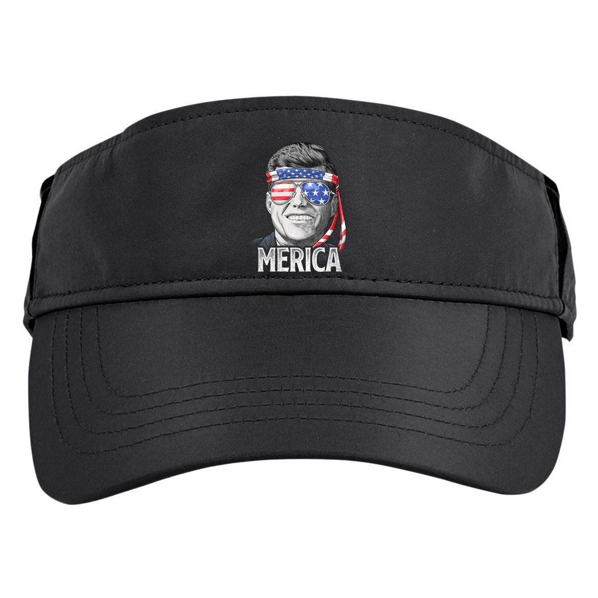 Kennedy Merica 4th Of July President Jfk American Flag Adult Drive Performance Visor
