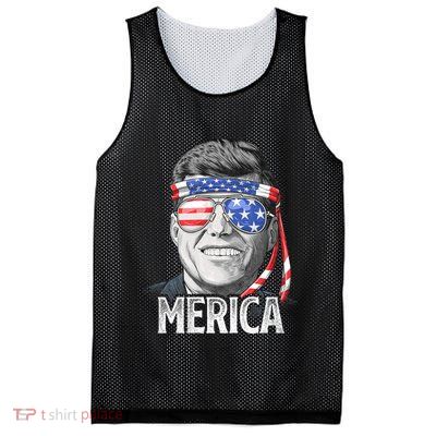 Kennedy Merica 4th Of July President Jfk American Flag Mesh Reversible Basketball Jersey Tank