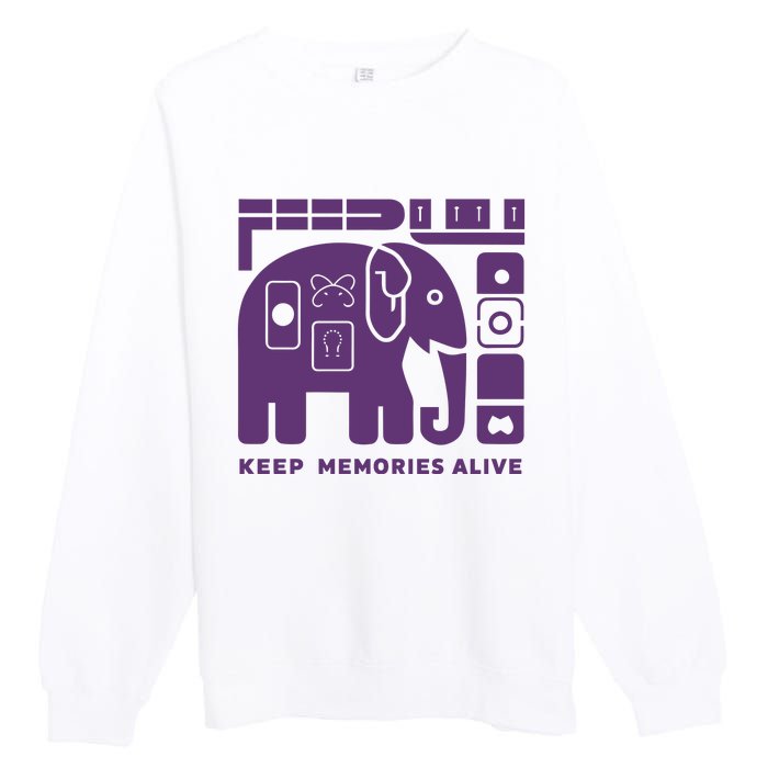 Keep Memories Alive Alzheimers Disease Awareness Premium Crewneck Sweatshirt