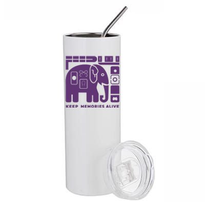 Keep Memories Alive Alzheimers Disease Awareness Stainless Steel Tumbler