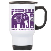 Keep Memories Alive Alzheimers Disease Awareness Stainless Steel Travel Mug