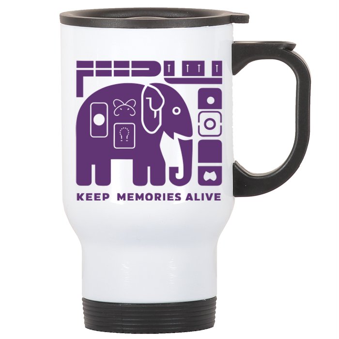 Keep Memories Alive Alzheimers Disease Awareness Stainless Steel Travel Mug