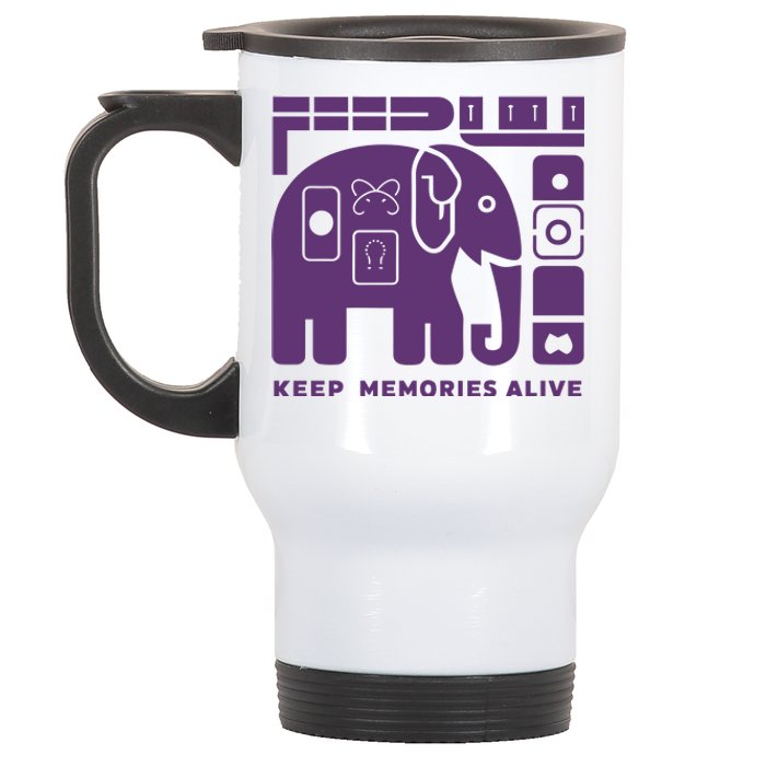 Keep Memories Alive Alzheimers Disease Awareness Stainless Steel Travel Mug