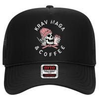 Krav Maga And Coffee Beanie Rock Vintage Skull High Crown Mesh Back Trucker Hat