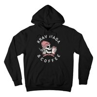 Krav Maga And Coffee Beanie Rock Vintage Skull Hoodie