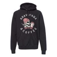 Krav Maga And Coffee Beanie Rock Vintage Skull Premium Hoodie