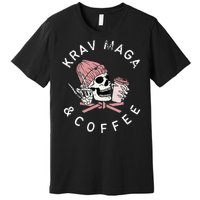 Krav Maga And Coffee Beanie Rock Vintage Skull Premium T-Shirt