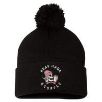 Krav Maga And Coffee Beanie Rock Vintage Skull Pom Pom 12in Knit Beanie