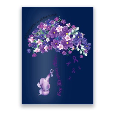 Keep Memories Alive Purple Elephant AlzheimerS Awareness Poster