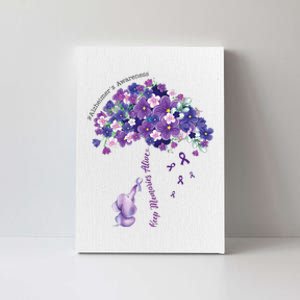 Keep Memories Alive Purple Elephant AlzheimerS Awareness Canvas