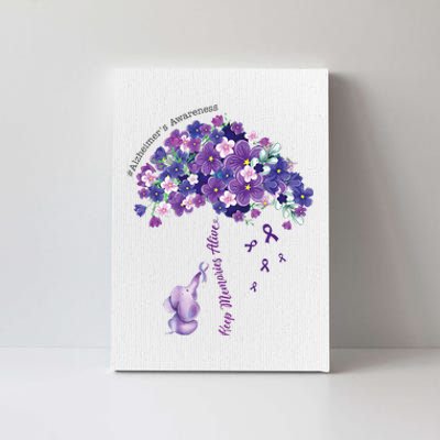 Keep Memories Alive Purple Elephant AlzheimerS Awareness Canvas