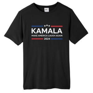 Kamala Make America Laugh Again American Flag 2024 Tall Fusion ChromaSoft Performance T-Shirt