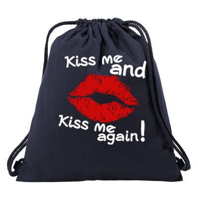 Kiss Me And Kiss Me Again Lips Cute Gift Drawstring Bag