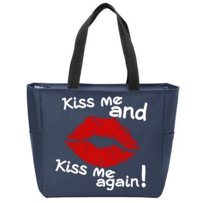 Kiss Me And Kiss Me Again Lips Cute Gift Zip Tote Bag