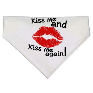 Kiss Me And Kiss Me Again Lips Cute Gift USA-Made Doggie Bandana