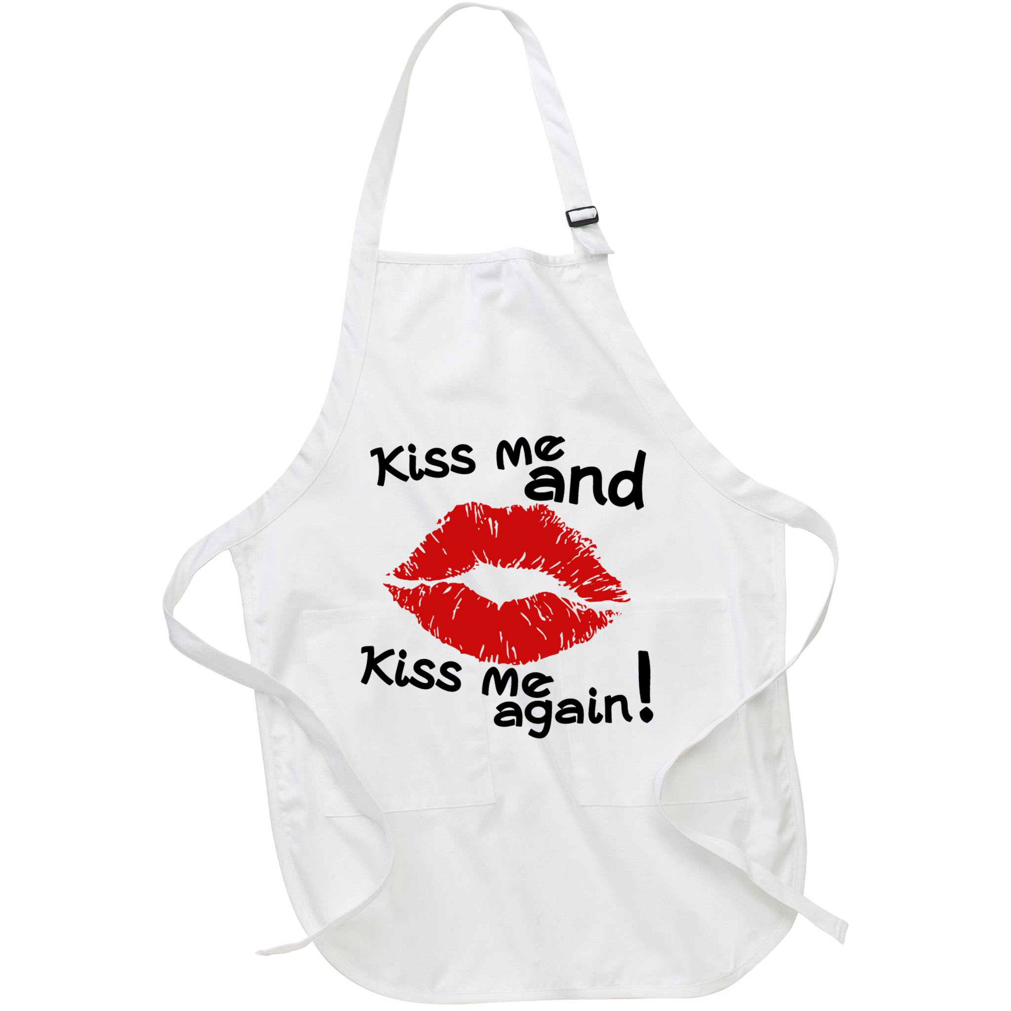 Kiss Me And Kiss Me Again Lips Cute Gift Apron