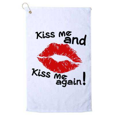 Kiss Me And Kiss Me Again Lips Cute Gift Golf Towel