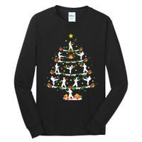 Karate Martial Art Lover Xmas Lighting Karate Christmas Tree Tall Long Sleeve T-Shirt