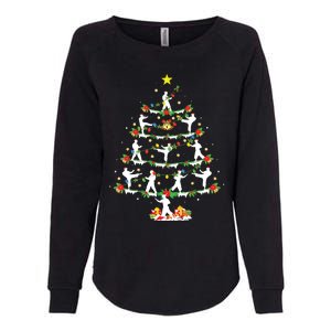 Karate Martial Art Lover Xmas Lighting Karate Christmas Tree Womens California Wash Sweatshirt