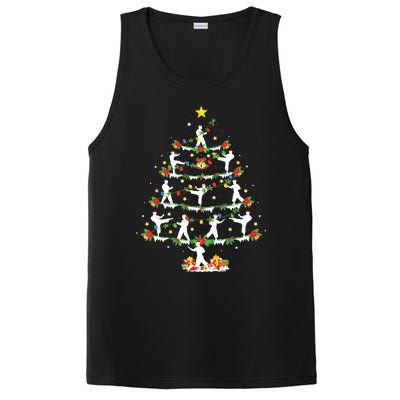 Karate Martial Art Lover Xmas Lighting Karate Christmas Tree PosiCharge Competitor Tank