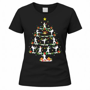 Karate Martial Art Lover Xmas Lighting Karate Christmas Tree Women's T-Shirt