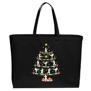 Karate Martial Art Lover Xmas Lighting Karate Christmas Tree Cotton Canvas Jumbo Tote