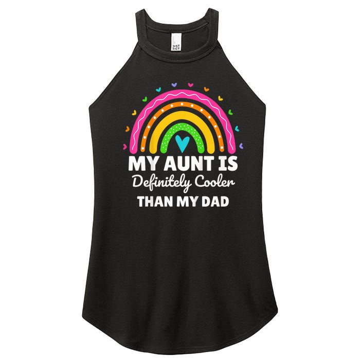 kid My Aunt Is Definitely Cooler Than My Dad Auntie Niece Nephew Women's Perfect Tri Rocker Tank