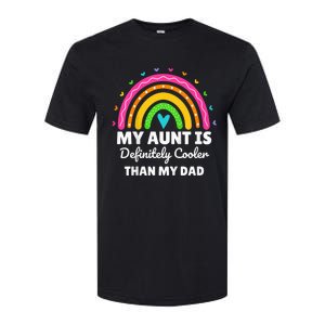 kid My Aunt Is Definitely Cooler Than My Dad Auntie Niece Nephew Softstyle CVC T-Shirt