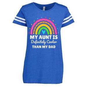 kid My Aunt Is Definitely Cooler Than My Dad Auntie Niece Nephew Enza Ladies Jersey Football T-Shirt